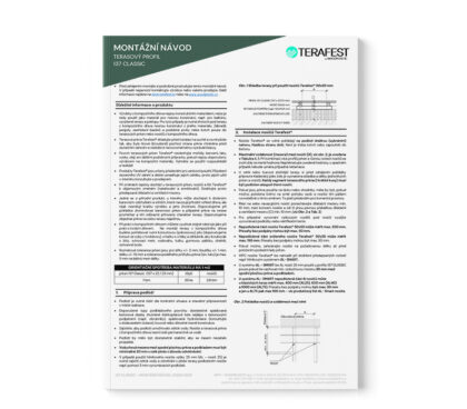 Terasovy profil 137 CLASSIC montazni navod udrzba zaruka 2025