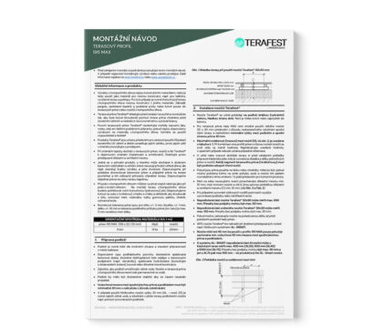 Terasovy profil 195 MAX montazni navod udrzba zaruka 2025